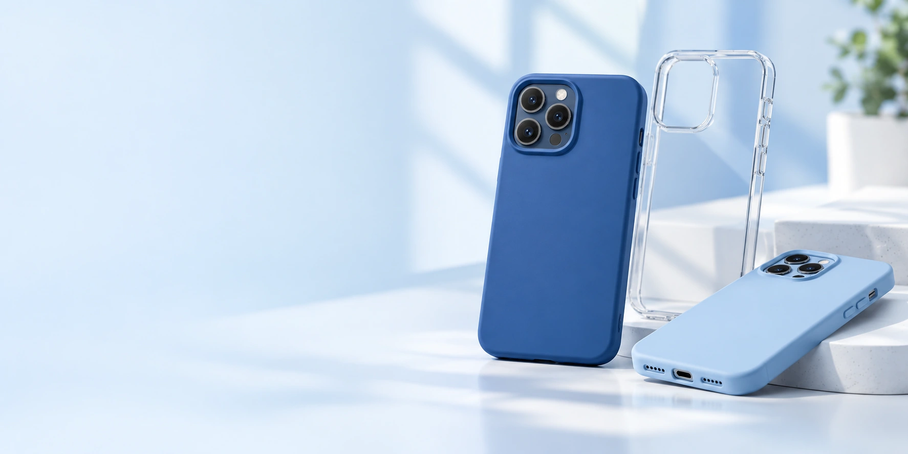 Cover blu e trasparente: dettagli e colori per il tuo smartphone